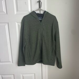 Vineyard Vines Men's Olive Zip-Up Sweater